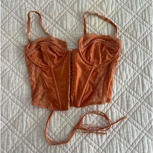 Edikted Orange Corset Top